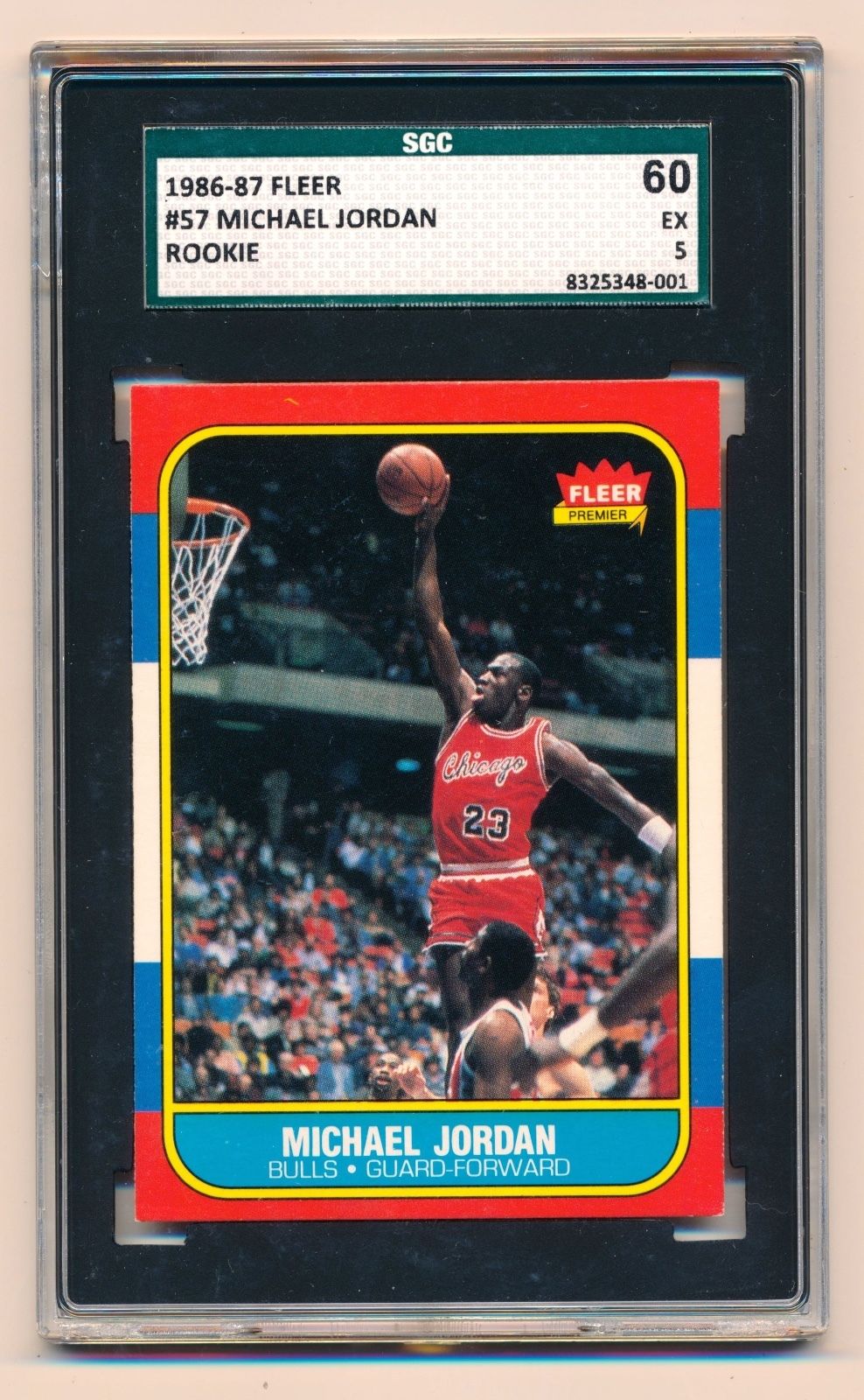 1986 Fleer Rookie Michael Jordan SGC 60 EX 5 Bulls HOF Undergraded