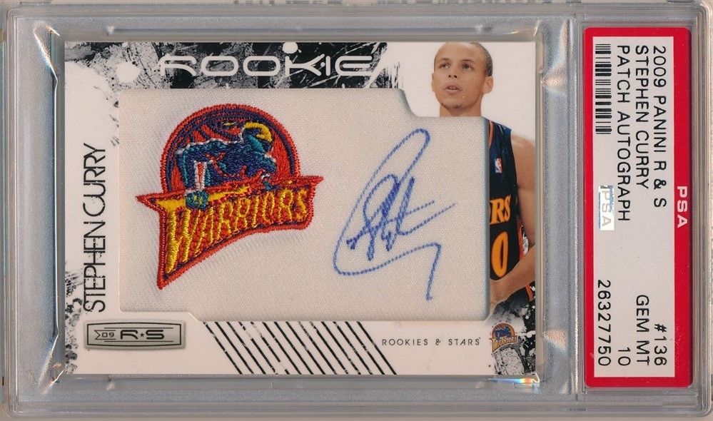 STEPHEN CURRY 200910 ROOKIES STARS RC AUTO LOGO PATCH SP 449 PSA 10 GEM MINT