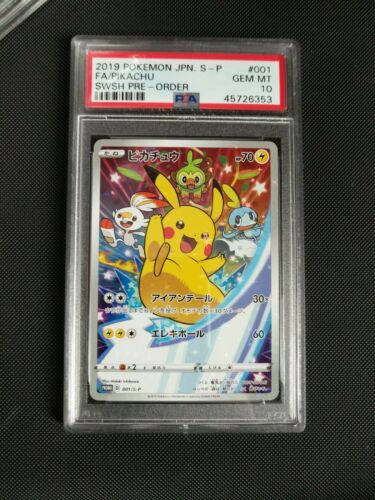 PSA 10 GEM Mint Pokemon Card Japanese 001SP Pikachu Sword and Shield Promo 