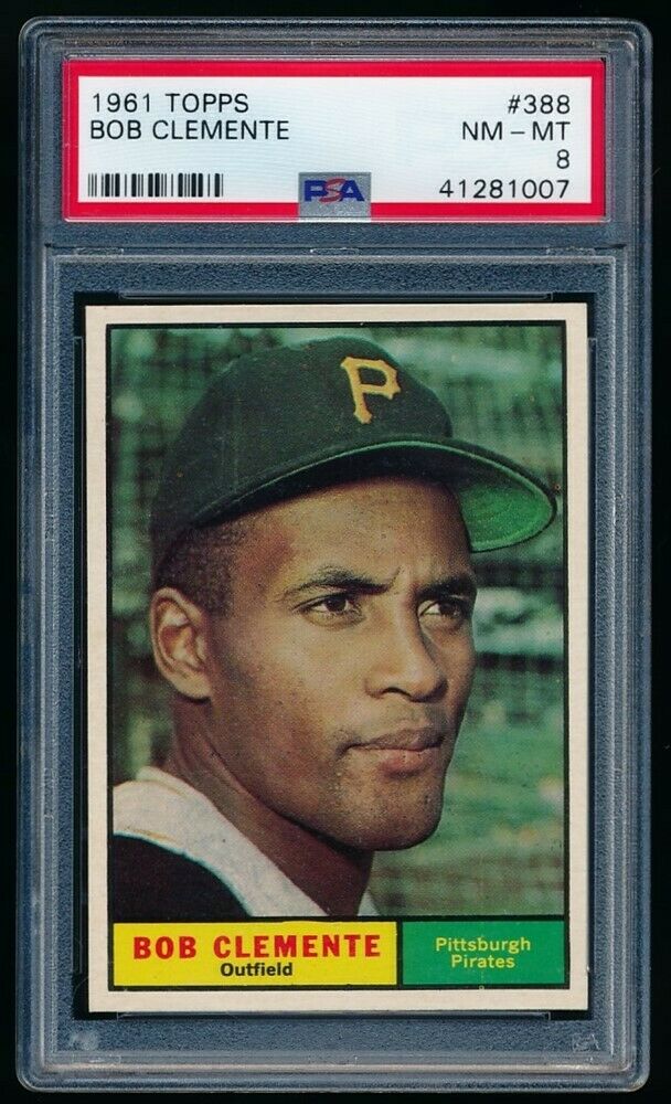 ROBERTO CLEMENTE 1500 PSA 8 NMMT MINT PIRATES HOF 388 61 1961 TOPPS BASEBALL