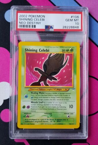 Pokemon Card Psa 10 Shining Celebi 106105 Neo Destiny Gem Mint 106 Triple Star