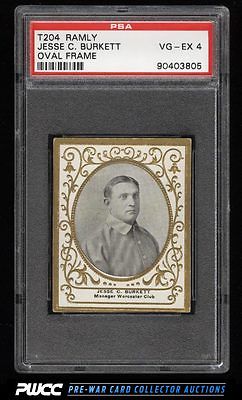 1909 T204 Ramly Jesse Burkett OVAL FRAME PSA 4 VGEX PWCC