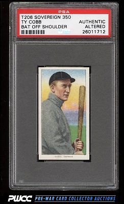 190911 T206 Ty Cobb BAT OFF SHOULDER SOVEREIGN PSA AUTH Altered PWCC