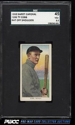 190911 T206 Ty Cobb BAT OFF SHOULDER SGC 3545 VG PWCC