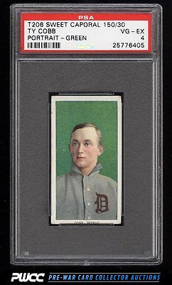 190911 T206 Ty Cobb GREEN PORTRAIT PSA 4 VGEX PWCC