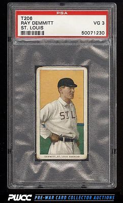 190911 T206 Ray Demmitt ST LOUIS POLAR BEAR PSA 3 VG PWCC