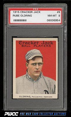 1915 Cracker Jack Rube Oldring 8 PSA 8 NMMT PWCC