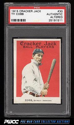 1915 Cracker Jack Ty Cobb 30 PSA AUTH Altered PWCC