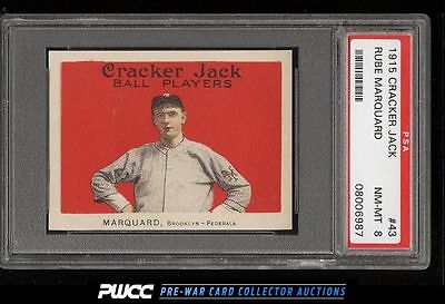 1915 Cracker Jack Rube Marquard 43 PSA 8 NMMT PWCC