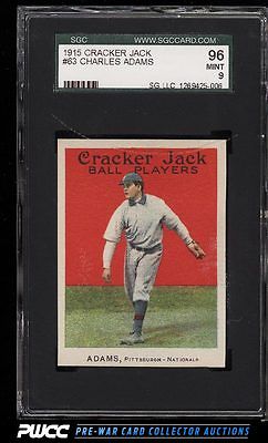 1915 Cracker Jack Charles Adams 63 SGC 996 MINT PWCC