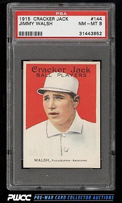 1915 Cracker Jack Jimmy Walsh 144 PSA 8 NMMT PWCC