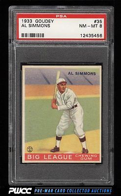 1933 Goudey Al Simmons 35 PSA 8 NMMT PWCC