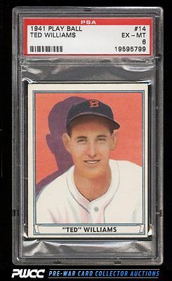 1941 Play Ball Ted Williams 14 PSA 6 EXMT PWCC