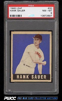 1948 Leaf Hank Sauer SP ROOKIE RC 20 PSA 8 NMMT PWCC