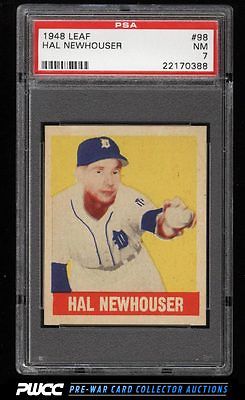 1948 Leaf Hal Newhouser SP ROOKIE RC 98 PSA 7 NRMT PWCC