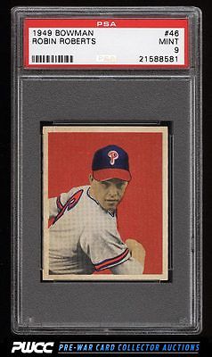 1949 Bowman Robin Roberts ROOKIE RC 46 PSA 9 MINT PWCC