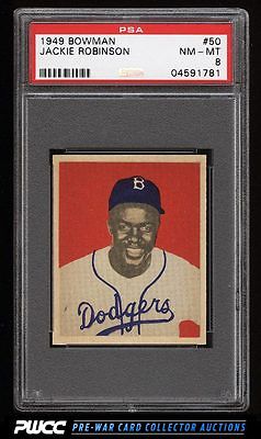 1949 Bowman Jackie Robinson ROOKIE RC 50 PSA 8 NMMT PWCC