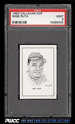 1950 Callahan Hall Of Fame Babe Ruth PSA 9 MINT PWCC