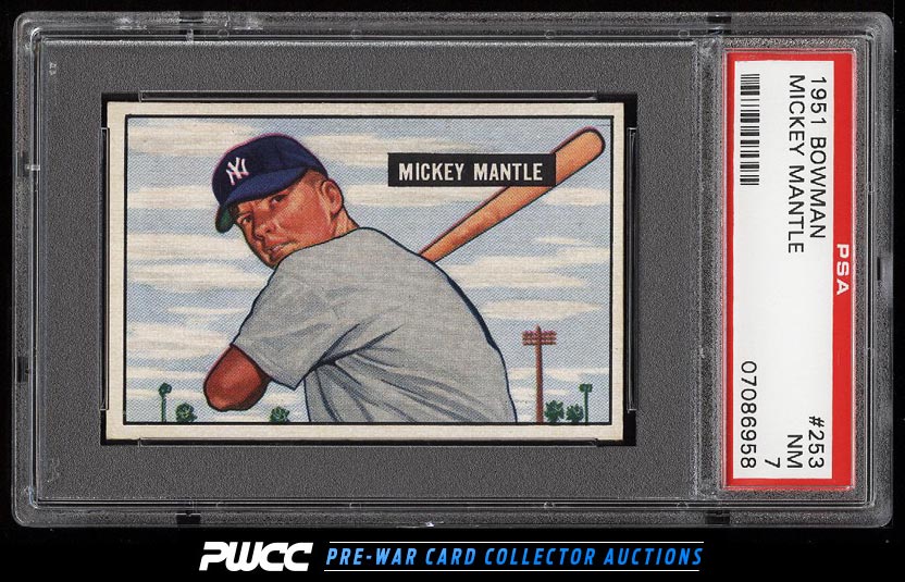 1951 Bowman Mickey Mantle ROOKIE RC 253 PSA 7 NRMT PWCC