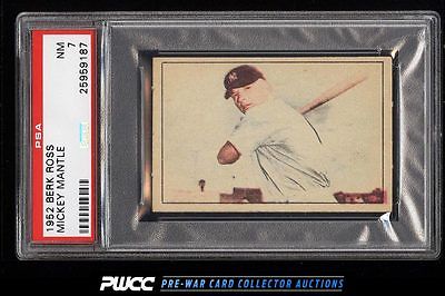 1952 Berk Ross Mickey Mantle PSA 7 NRMT PWCC