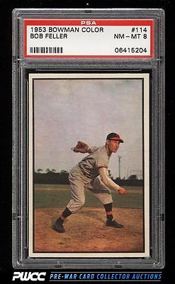 1953 Bowman Color Bob Feller 114 PSA 8 NMMT PWCC