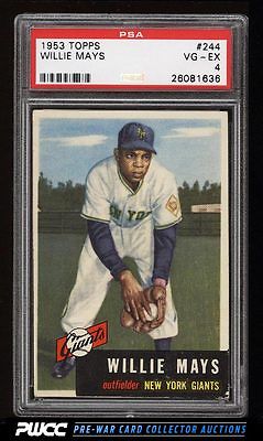 1953 Topps Willie Mays SHORT PRINT 244 PSA 4 VGEX PWCC