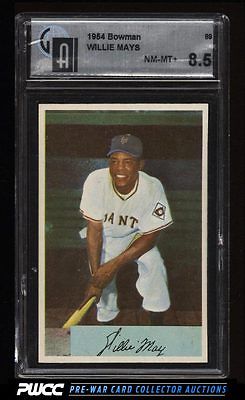 1954 Bowman Willie Mays 89 GAI 85 NMMT PWCC