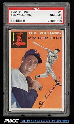 1954 Topps Ted Williams 1 PSA 8 NMMT PWCC