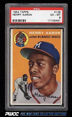 1954 Topps Hank Aaron ROOKIE RC 128 PSA 6 EXMT PWCC