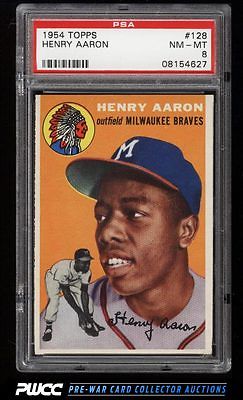 1954 Topps Hank Aaron ROOKIE RC 128 PSA 8 NMMT PWCC