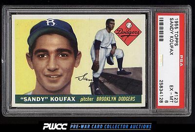 1955 Topps Sandy Koufax ROOKIE RC 123 PSA 6 EXMT PWCC