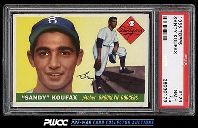 1955 Topps Sandy Koufax ROOKIE RC 123 PSA 75 NRMT PWCC