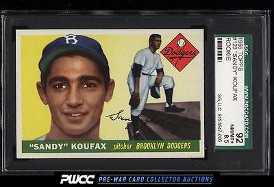 1955 Topps Sandy Koufax ROOKIE RC 123 SGC 8592 NMMT PWCC