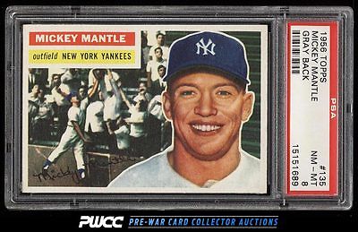 1956 Topps Mickey Mantle 135 PSA 8 NMMT PWCC