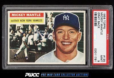 1956 Topps Mickey Mantle 135 PSA 9 MINT PWCC