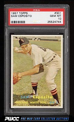 1957 Topps Sam Esposito 301 PSA 10 GEM MINT PWCC