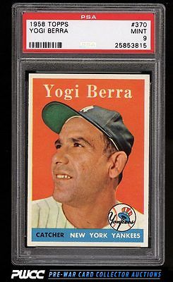 1958 Topps Yogi Berra 370 PSA 9 MINT PWCC