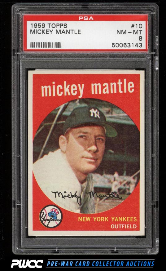 1959 Topps Mickey Mantle 10 PSA 8 NMMT PWCC