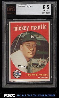 1959 Topps Mickey Mantle 10 BVG 85 NMMT PWCC