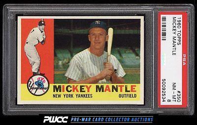 1960 Topps Mickey Mantle 350 PSA 8 NMMT PWCC