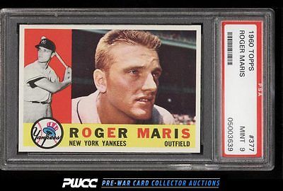 1960 Topps Roger Maris 377 PSA 9 MINT PWCC