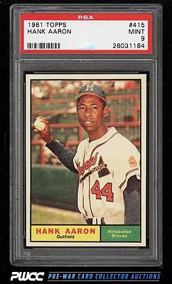 1961 Topps Hank Aaron 415 PSA 9 MINT PWCC