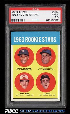 1963 Topps Pete Rose ROOKIE RC 537 PSA 75 NRMT PWCC