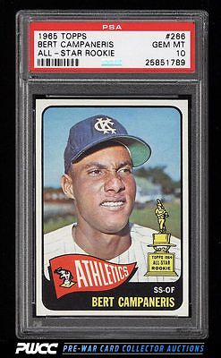 1965 Topps Bert Campaneris ROOKIE RC 266 PSA 10 GEM MINT PWCC