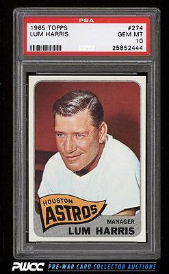 1965 Topps Lum Harris 274 PSA 10 GEM MINT PWCC