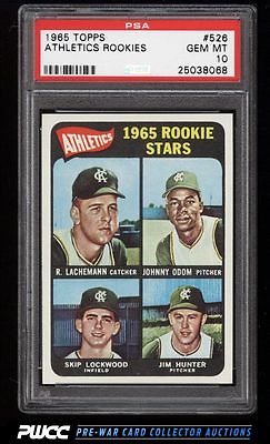 1965 Topps Catfish Hunter SP ROOKIE RC 526 PSA 10 GEM MINT PWCC