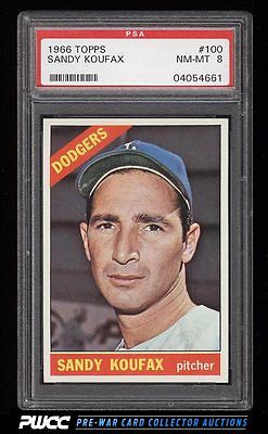 1966 Topps Sandy Koufax 100 PSA 8 NMMT PWCC