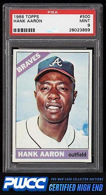 1966 Topps Hank Aaron 500 PSA 9 MINT PWCCHE