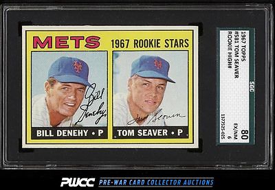 1967 Topps Tom Seaver ROOKIE RC 581 SGC 680 EXMT PWCC