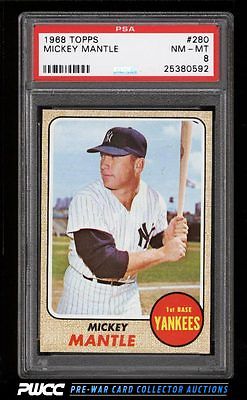 1968 Topps Mickey Mantle 280 PSA 8 NMMT PWCC